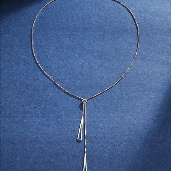 ๐๐NEW๐๐BEAUTIFUL!! STAINLESS STEEL Y Lariat Necklace in SILVER ๐๐ - Picture 5 of 15